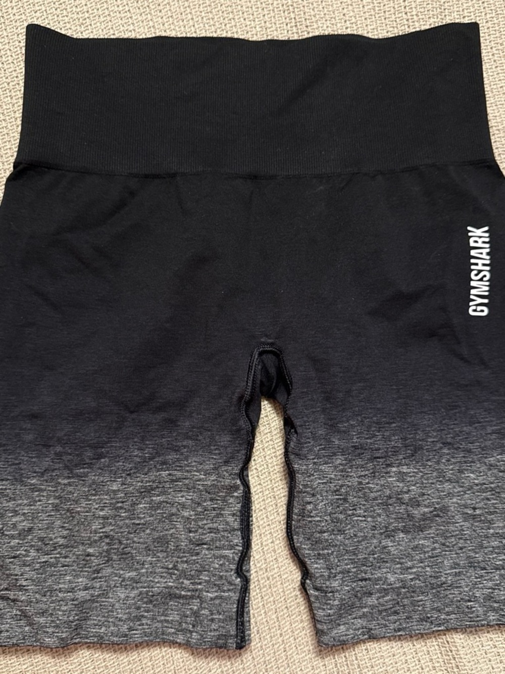 Gymshark Black to Grey Ombre High-Waist Seamless Shorts